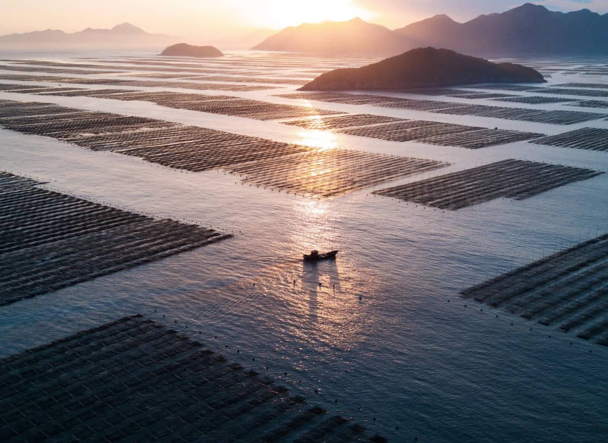 福建省霞浦县三沙镇三面环海,与三沙市同名,有光影栈道等景点