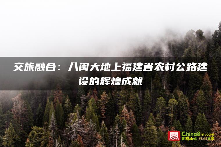 交旅融合:八闽大地上福建省农村公路建设的辉煌成就