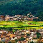 四面环山，青山叠翠，秀水涟漾，福建省漳州市长泰古山重景区