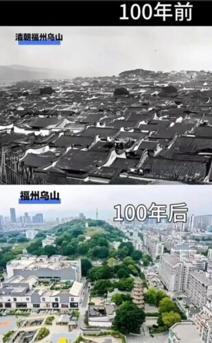 140年前福州是这样！金山寺真漂亮，中亭街好狭窄