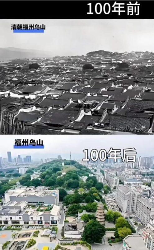 140年前福州是这样！金山寺真漂亮，中亭街好狭窄