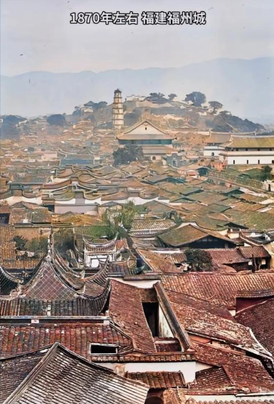 140年前福州是这样!金山寺真漂亮,中亭街好狭窄
