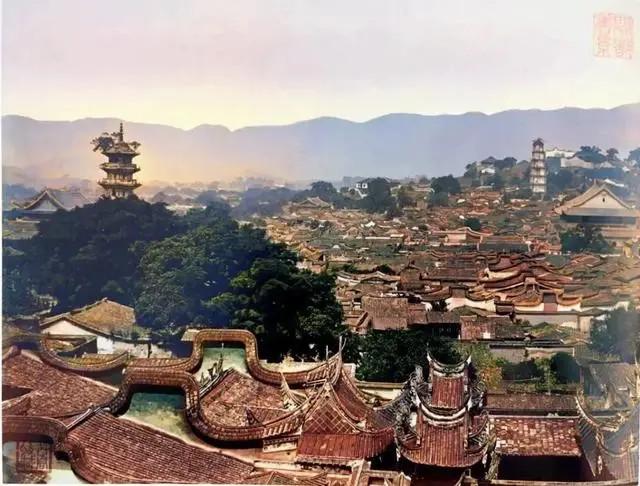 140年前福州是这样!金山寺真漂亮,中亭街好狭窄