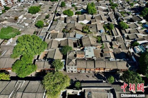 航拍福州三坊七巷