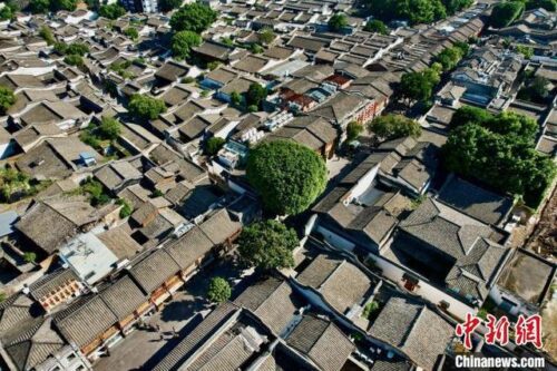 航拍福州三坊七巷