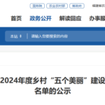 有你的家乡吗？福建2024年乡村“五个美丽”建设典型名单公示
