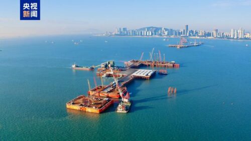 进度条更新！厦金大桥厦门段进入水上施工阶段