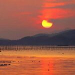 在与大海共鸣的地方，看霞辉铺满长卷，等星河坠入大海