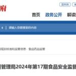 福州市连江县市场监督管理局2024年第17期食品安全监督抽检信息通告