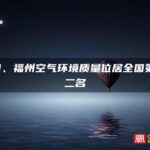 厦门、福州空气环境质量位居全国第一、二名