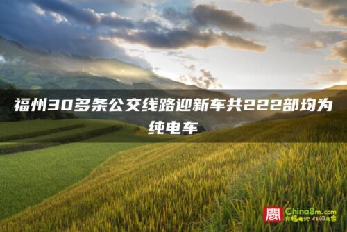 福州30多条公交线路迎新车共222部均为纯电车