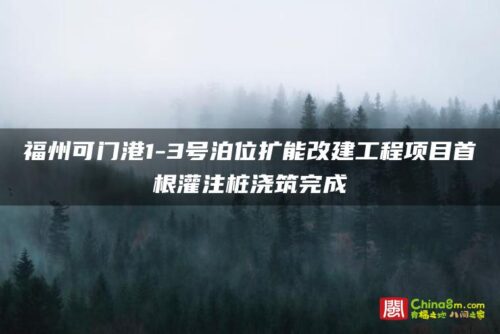 福州可门港1-3号泊位扩能改建工程项目首根灌注桩浇筑完成