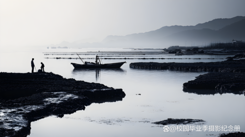 霞浦滩涂的渔民劳作