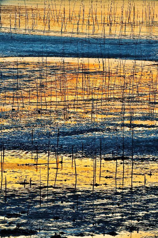 长歌凌浩渺，色色绚芳州，沉醉在“落日熔金，暮云合璧”的美景中